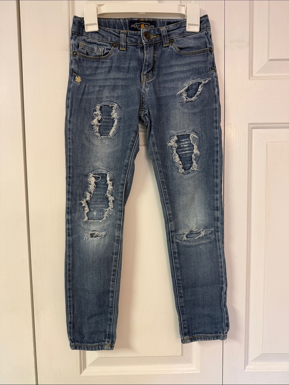 Lucky Brand Distressed Kids Blue Denim Jeans